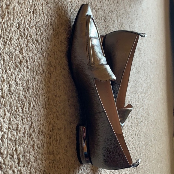 franco sarto silver flats